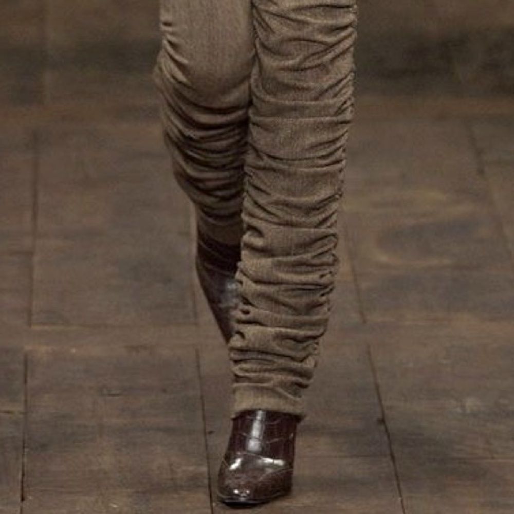 Ralph Lauren Fall ‘03 Collection Tweed Melange Cashmere Blend Ruched Trouser - Picture 10 of 15